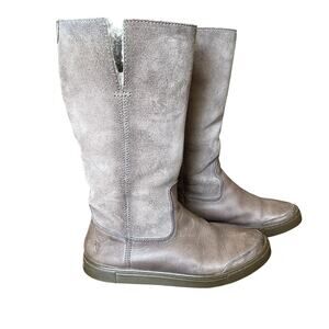 FRYE Gemma Shearling Tall Boots Brown Women's 6.5M Shearling Core Modern Rustic